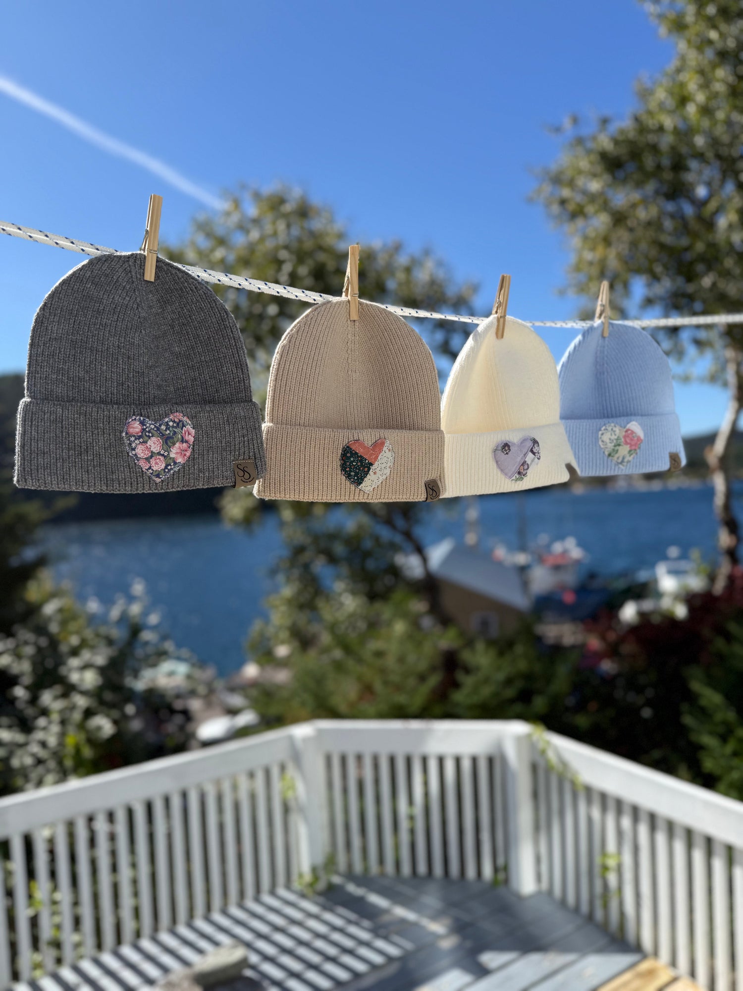 Quilt Heart Patch Hats