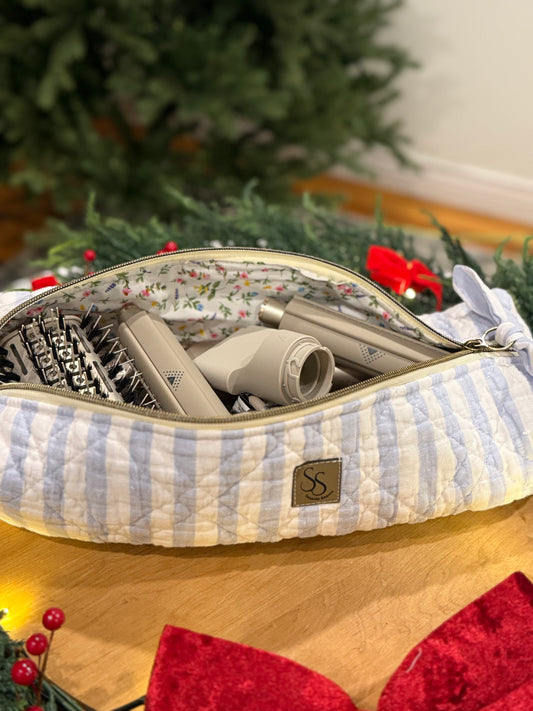 Hair Tools Trove - COLOURFUL FLORAL INTERIOR (VERTICAL STRIPES)